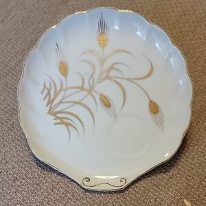 Vtg Lefton Gold and White Saucer